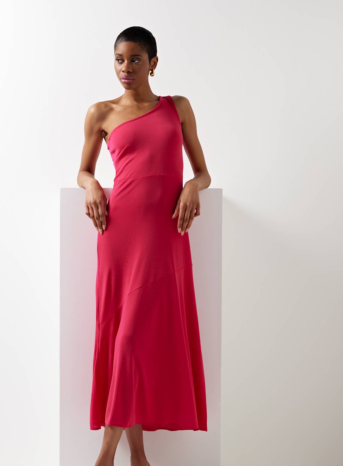 For All The Love Fluted One Shoulder Midaxi Dress 18 - Image 4